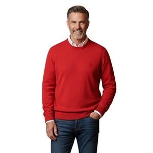 Polo Ralph Lauren Mens XL Red Washable 100% Cashmere Crewneck Sweater NWOT
